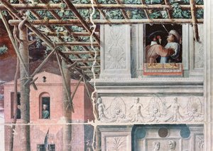 Umučení sv. Kryštofa, kolem 1450-56 (freska) od Andrea Mantegna