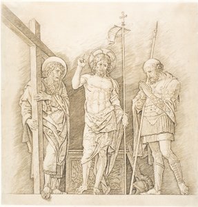 Vzkříšený Kristus mezi svatými Ondřejem a Longinem od Andrea Mantegna