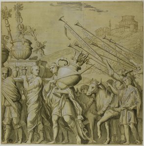 Triumfy Julia Caesara: Plátno č. IV od Andrea Mantegna