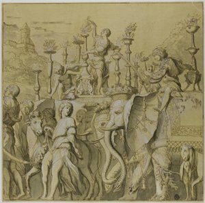 Triumfy Julia Caesara: Plátno č. V od Andrea Mantegna