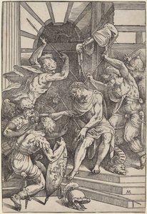 Kristus korunovaný trním od Andrea Meldolla, called Schiavone, after Titian