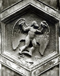Daedalus, dekorativní reliéf z Campanile, Florencie, kolem 1348-50 (mramor) (č/b foto) (viz také 103681) od Andrea Pisano