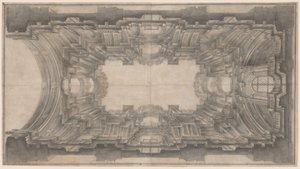 Iluzionistická architektura pro Vault San Ignazio od Andrea Pozzo