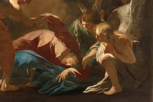 Milán, Kostel San Francesco da Paola, Andrea Pozzo, Andělé podporují Ježíše v Getsemanské zahradě od Andrea Pozzo
