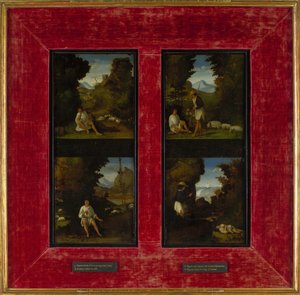 Scény z Tebaldeos Eclogues, c. 1510 od Andrea Previtali