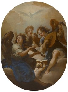 Tři andělé tvořící hudbu, před rokem 1720