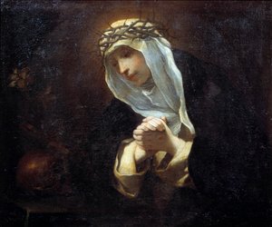 Reprezentace svaté Kateřiny Sienské (1347-1380) (olej na plátně) od Andrea Sacchi