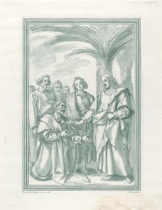 Kristus předává klíče svatému Petrovi od Andrea Scacciati after Jacopo Chimenti