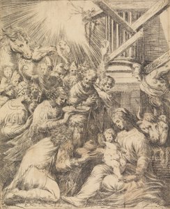 Klanění tří králů, ca. 1553-60. od Andrea Schiavone