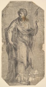 Svatý Matouš drží hůl a knihu, odbočuje doleva, ca. 1540-50. od Andrea Schiavone