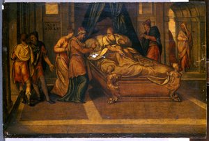 Scény z příběhu Davida, 1561 (tempera na borovici) od Andrea Schiavone