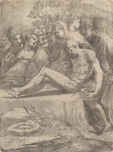 Nářek nad mrtvým Kristem, ca. 1545-50. od Andrea Schiavone