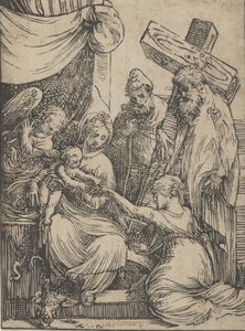Svatba svaté Kateřiny, 1550-60. od Andrea Schiavone