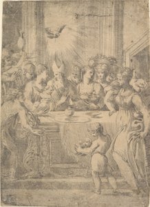 Prezentace Krista v chrámu, ca. 1543-46. od Andrea Schiavone