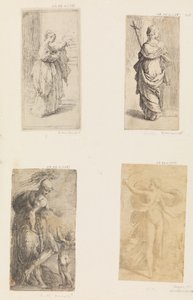 Dvě ženy, Mars a Cupid, Diana, ca. 1536-38. od Andrea Schiavone