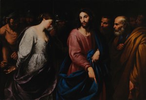 Kristus a žena přistižená v cizoložství, kolem roku 1630.
