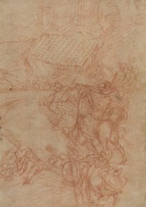 Bitva u Spoleta od Andrea Vicentino after Titian