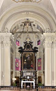 Pohled na presbyter, kostel Santi Nazaro e Celso, Brienno, Como, Lombardie, Itálie (foto) od Andrea de Passeri