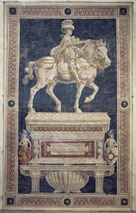 Jezdecký pomník Niccolo Marucci da Tolentino († 1435), 1456 (freska) od Andrea del Castagno