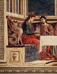 Poslední večeře, detail Filipa a Matouše (Fresco od Andrea del Castagno