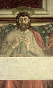 Poslední večeře, detail sv. Jakuba Většího, 1447 detail fresky z 85172 od Andrea del Castagno