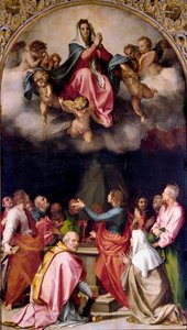 Obraz Nanebevzetí Passeriniho od Andrea del Sarto (1486-1531) 1522 Rozměr.379x222 cm Florencie, Palazzo Pitti od Andrea del Sarto