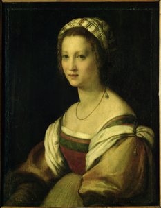 Lucrezia di Baccio del Fede, umělcova manželka, kolem 1513 / 14 (olej na panelu)