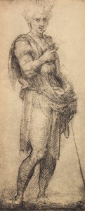Studie mužské postavy, kresba Andrea del Sarto. Gabinetto dei Disegni e Stampe, Galerie Uffizi, Florencie od Andrea del Sarto