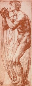 Studie mužské postavy; kresba Andrea del Sarto. Gabinetto dei Disegni e delle Stampe, Galerie Uffizi, Florencie od Andrea del Sarto