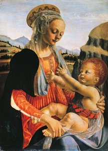 Madona s dítětem, cca 1470, Andrea del Verrocchio (1437-1488), Olej na dřevě, 75,5x54,8 cm