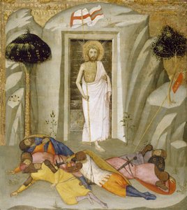 The Resurrection, c.1390-1410 (temperová barva a plátkové zlato na panelu)