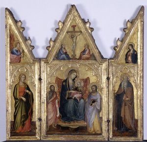 Triptych s Madonou a dítětem, cca 1400 (tempera na dřevě)