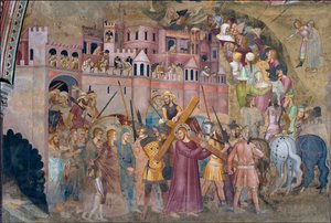 Kristus nesoucí kříž - Kristus nesoucí kříž - Freska ze Španělské kaple od Andrea di Bonaiuto