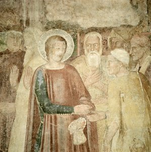 Detail sv. Ranieri ve Svaté zemi, polovina 14. století od Andrea di Bonaiuto