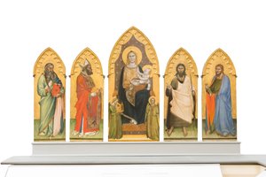 Madona s dítětem na trůnu se svatými od Andrea di Cione Orcagna
