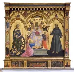 Cintolan Madonna pyhimyksen Katariinan ja Franciscuksen kanssa od Andrea di Giusto Manzini