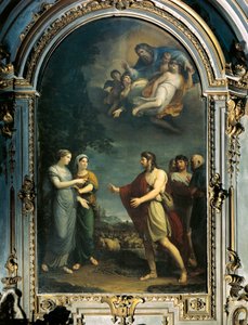 Jacob a Rachel, Andrea Appiani, 18. století, olej na panelu od Andrea the Elder Appiani