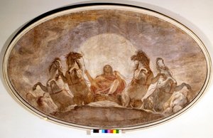 Apollónův vůz. Andrea Appiani (1754-1817). Malování. Pinacoteca de Brera. Milán od Andrea the Elder Appiani
