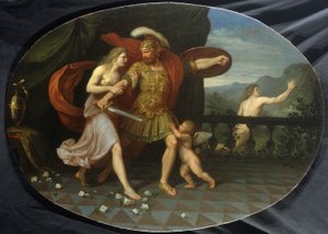 Hněv Marsu kontrolovaný Venuší od Andrea the Elder Appiani