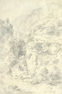 Horská krajina od Andreas Achenbach