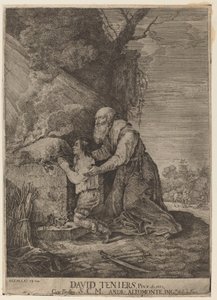 Obětování Izáka od Andreas Altomonte, after David Teniers the Younger