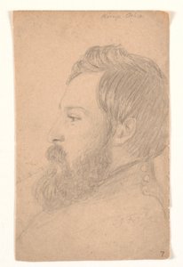 Profil mužského portrétu vlevo od Andreas Fritz