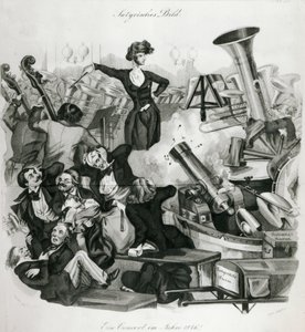 Koncert Hectora Berlioze (1803-69) v roce 1846 (rytina) od Andreas Geiger