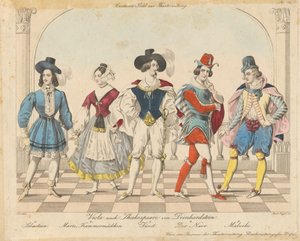 Viola podle Shakespeara od Deinhardsteina - Kostýmní obraz pro Theaterzeitung od Andreas Geiger