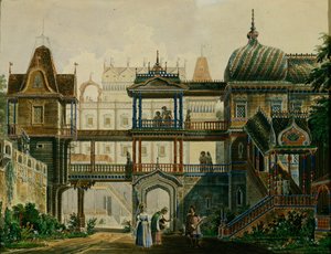 Scénický návrh k opeře Askolds Grave od A. Verstovského, 1841