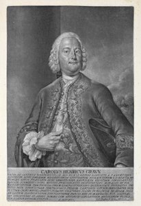 Carl Heinrich Graun (1703-59), vyryl Valentin Daniel Preissler (1717-65) 1752 (mezzotinta) od Andreas Moller