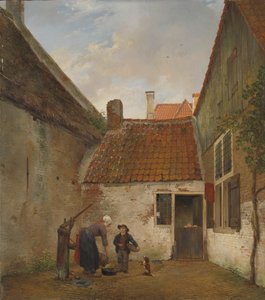 Vnitřní nádvoří od Andreas Schelfhout