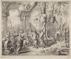 Kristus uzdravuje dva slepce od Andreas van der Myn (possibly)