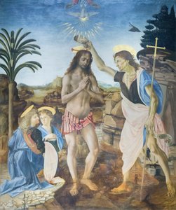 Křest Kristův od Andreea & Vinci Leonardo da (1452 1519) Verrocchio