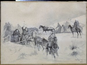 Martha Borletskaya (Au Marfa Posanixa Au Martha La Mairesse od Andrei Petrovich Ryabushkin